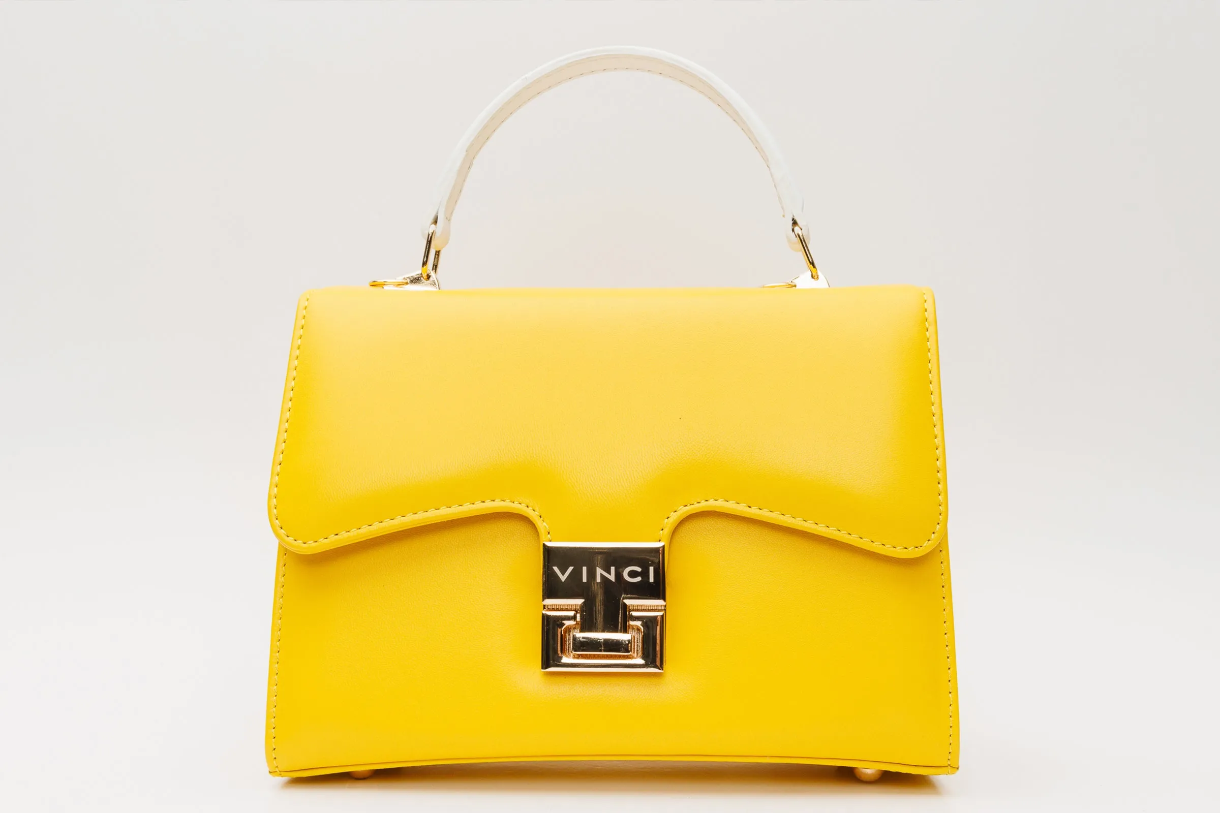 The Duffryn Yellow Leather Handbag