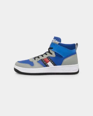 Tommy Jeans Mid Pop Basketball Trainers Cobalt