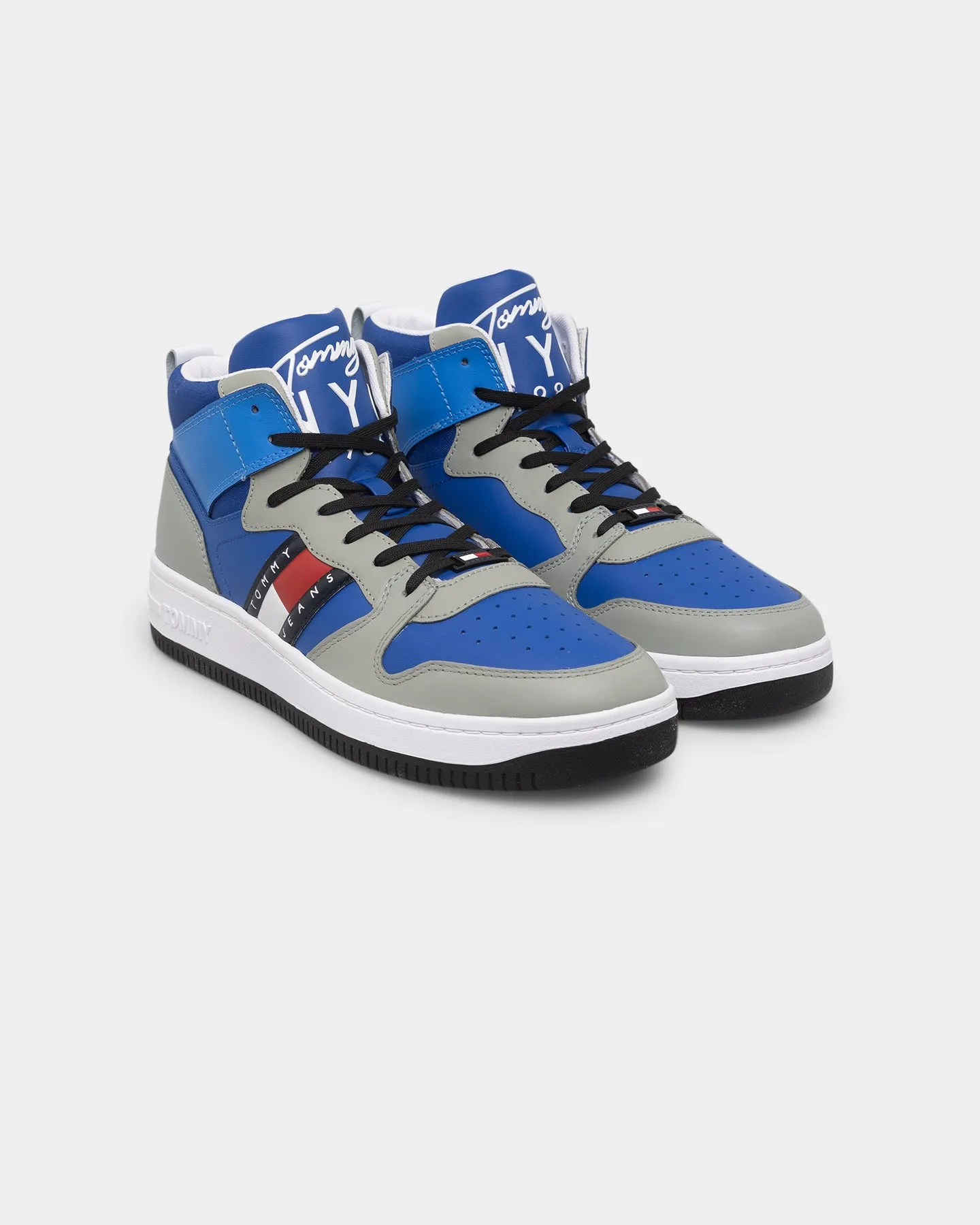 Tommy Jeans Mid Pop Basketball Trainers Cobalt