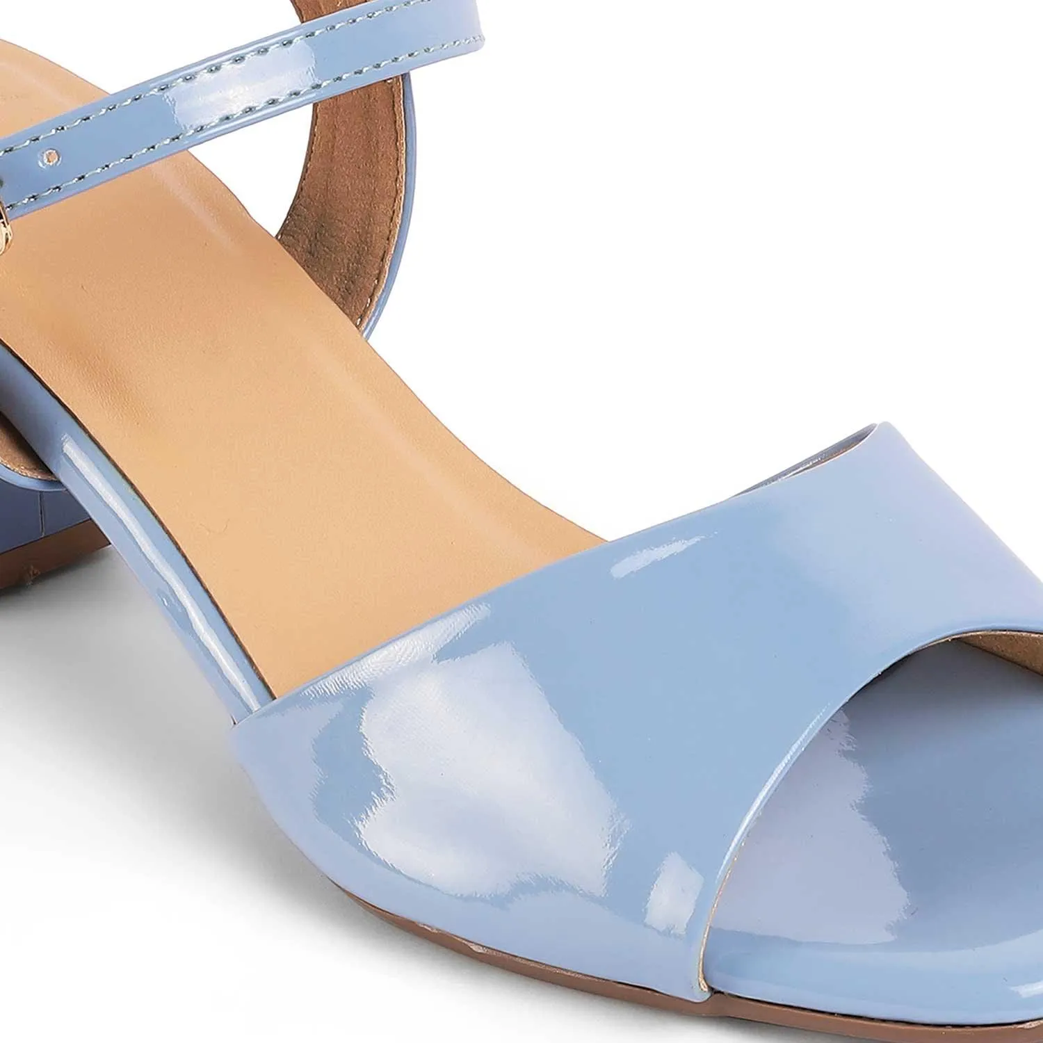 Tresmode Solor Blue Women's Casual Block Heel Sandals