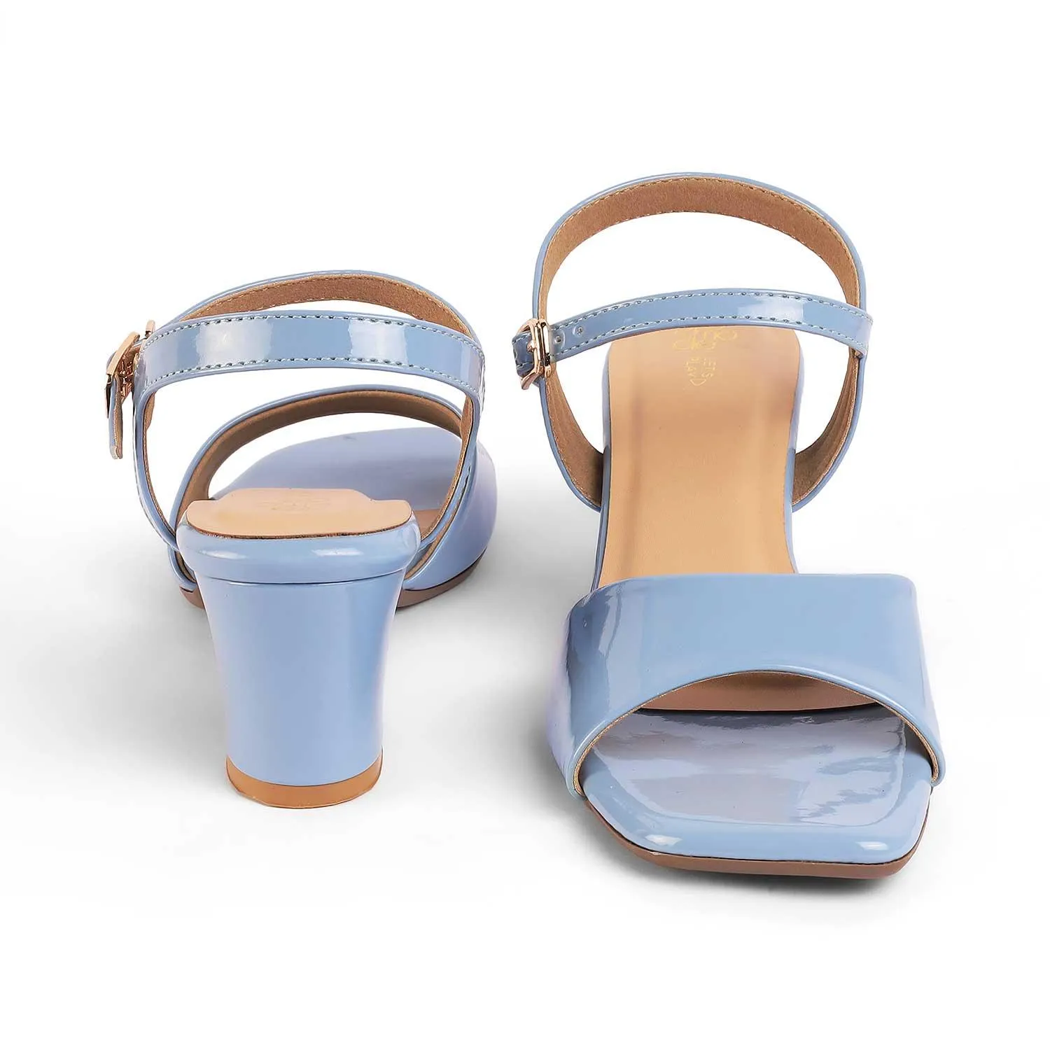 Tresmode Solor Blue Women's Casual Block Heel Sandals