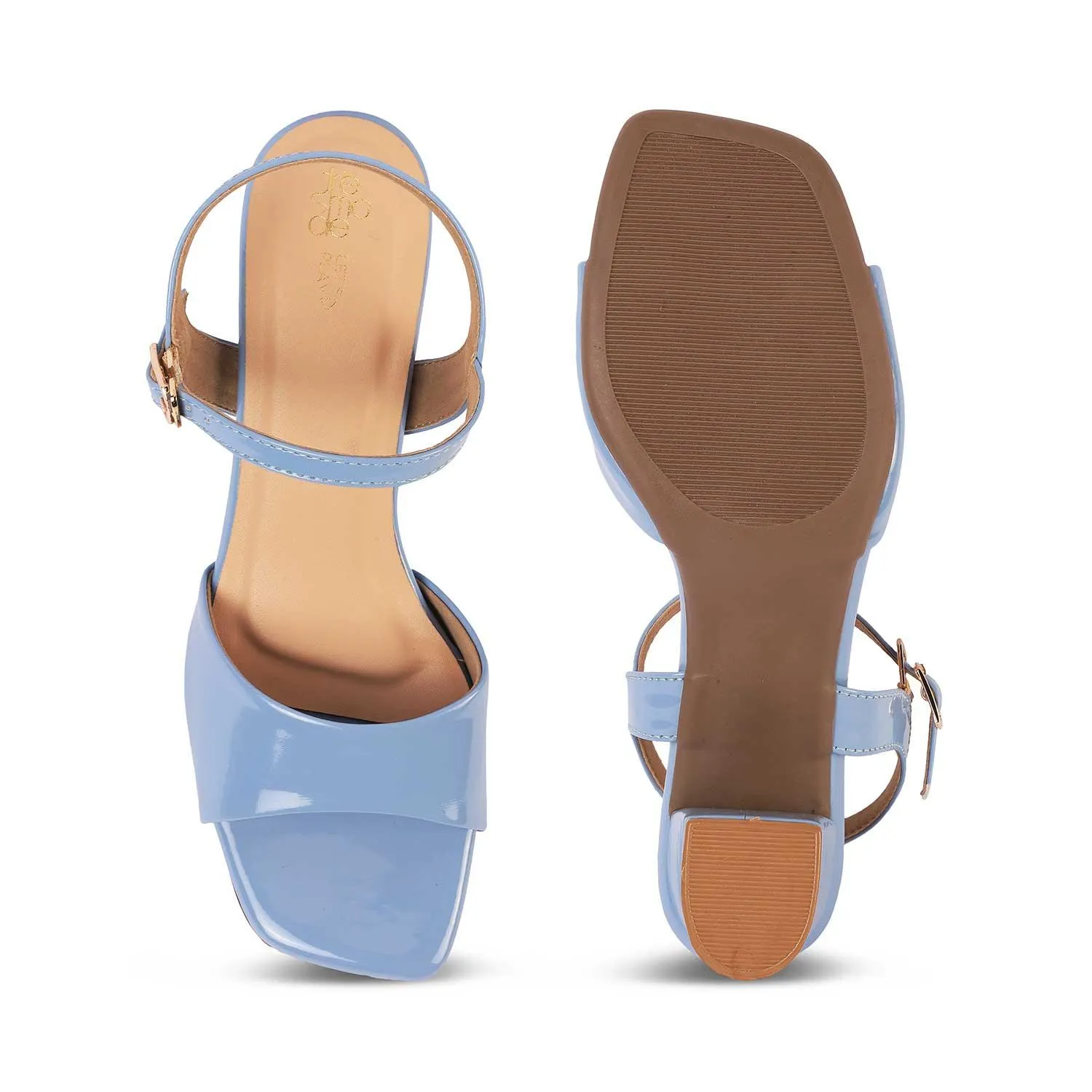 Tresmode Solor Blue Women's Casual Block Heel Sandals