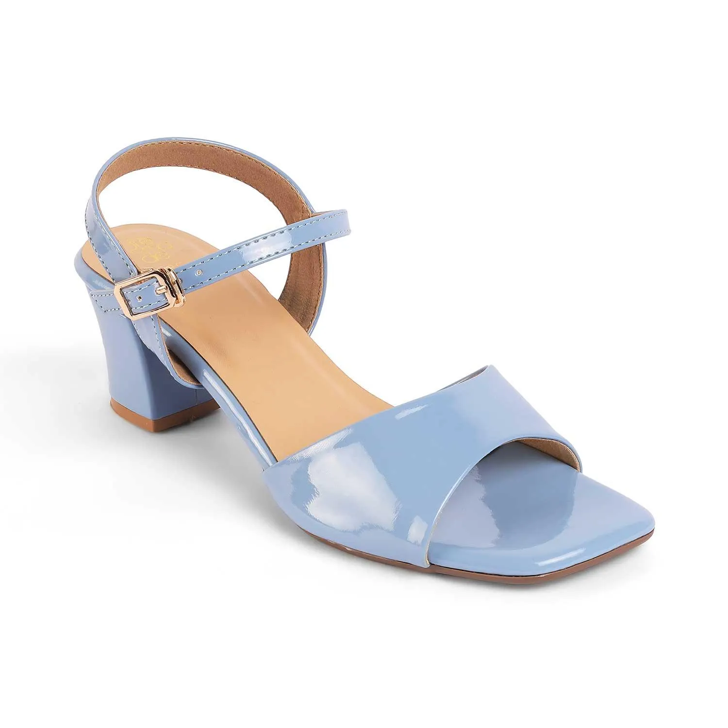 Tresmode Solor Blue Women's Casual Block Heel Sandals