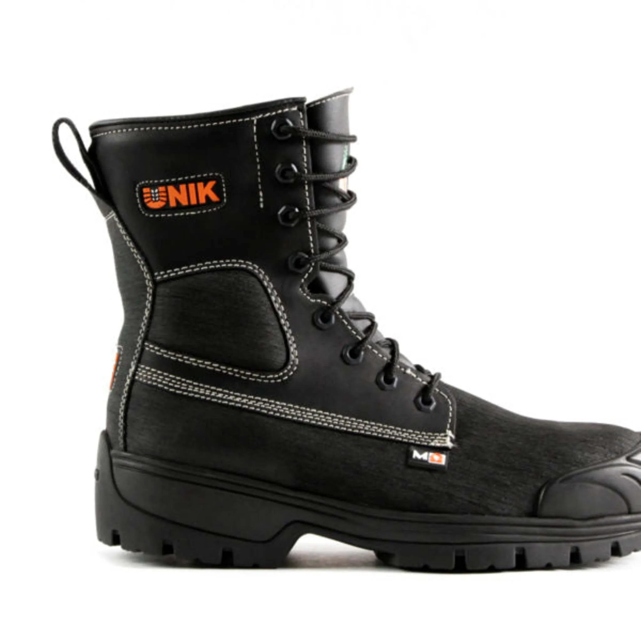 Unik Men's Safety Work Boots Welder 8" Nitirile and Leather Ankle Lock System with Internal Flexible Metguard | Sizes 4-13