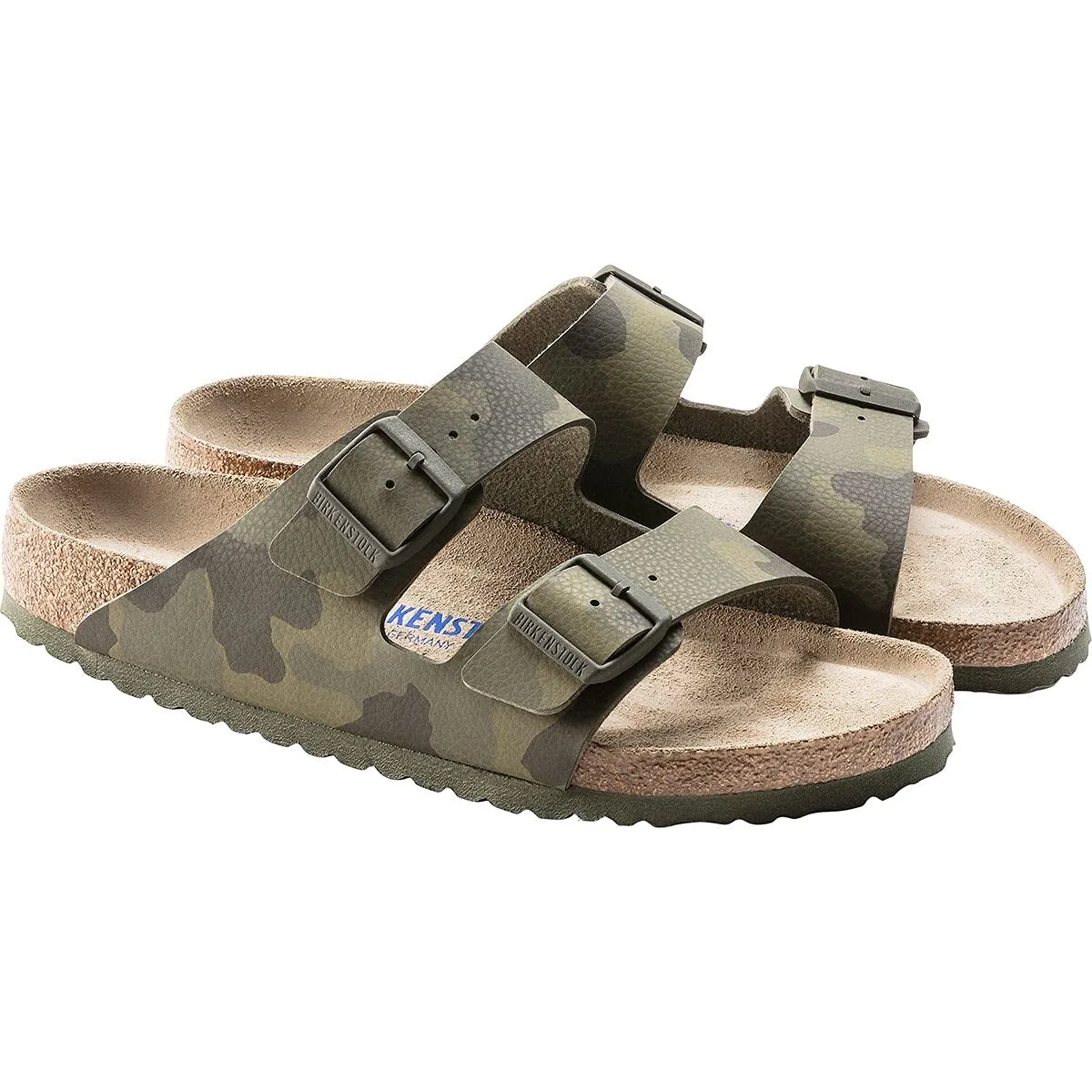 Unisex Birkenstock ARIZONA BIRKO FLOR Soft Footbed Sandals 1019597 DESERT SOIL