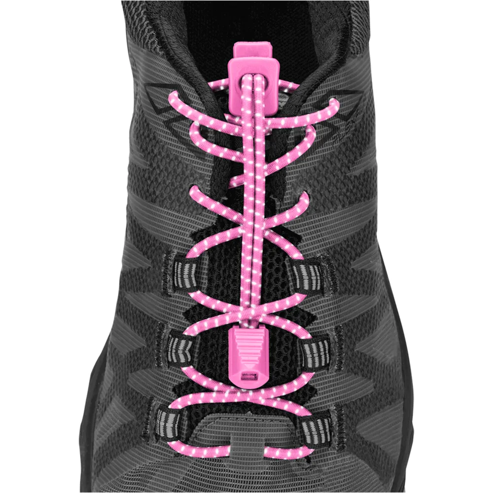 Unisex Reflective Run Laces - Pink