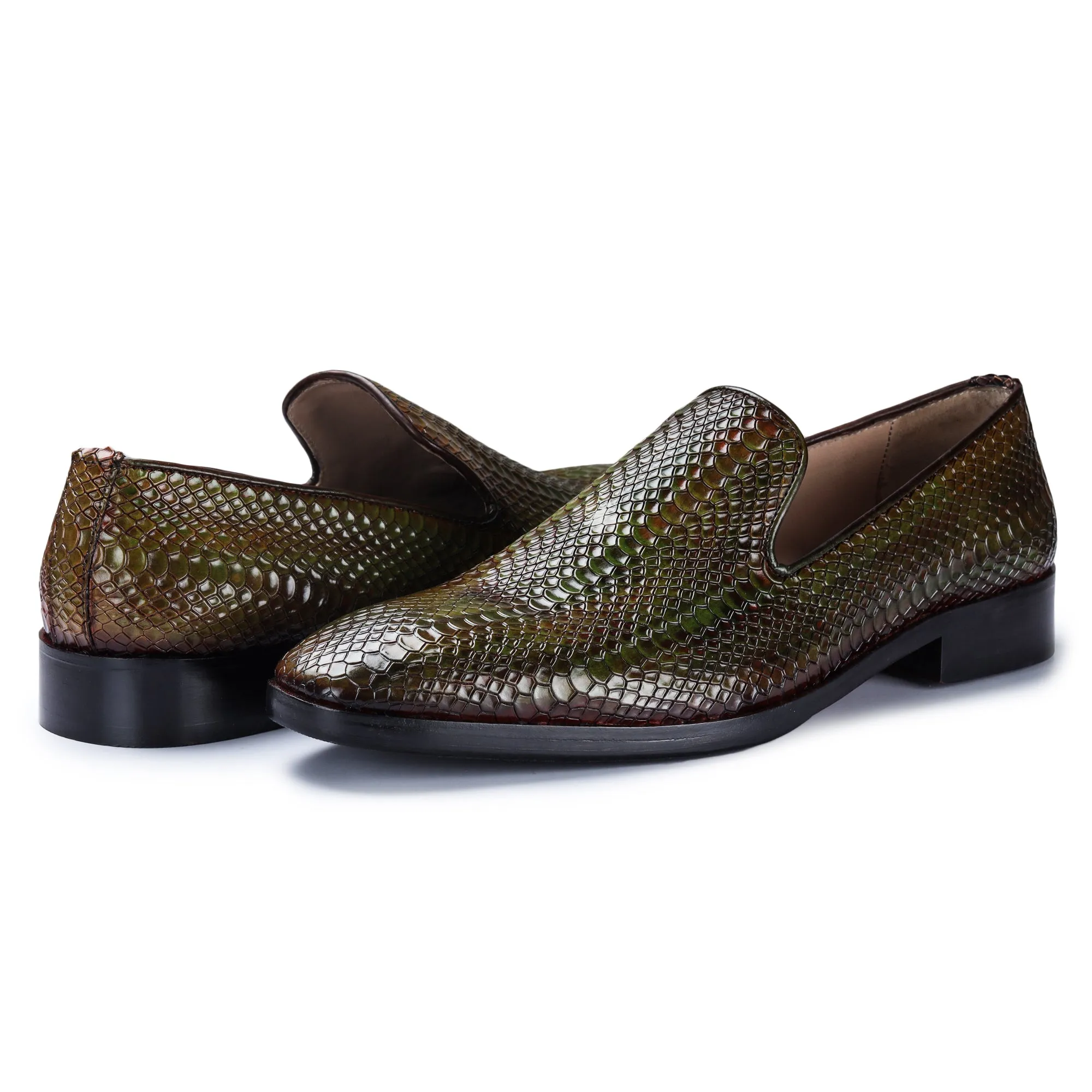 Venetian Loafers - Python Green