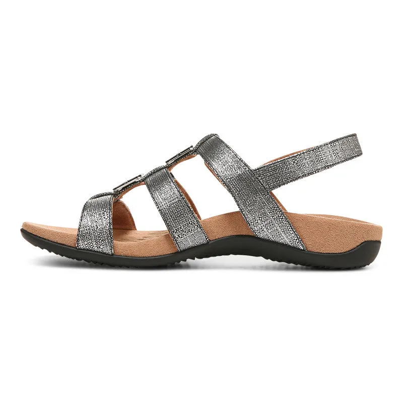 Vionic AMBER METALLIC ADJUSTABLE SANDAL