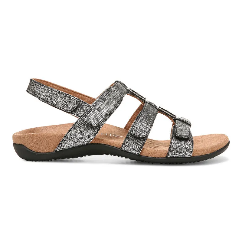 Vionic AMBER METALLIC ADJUSTABLE SANDAL