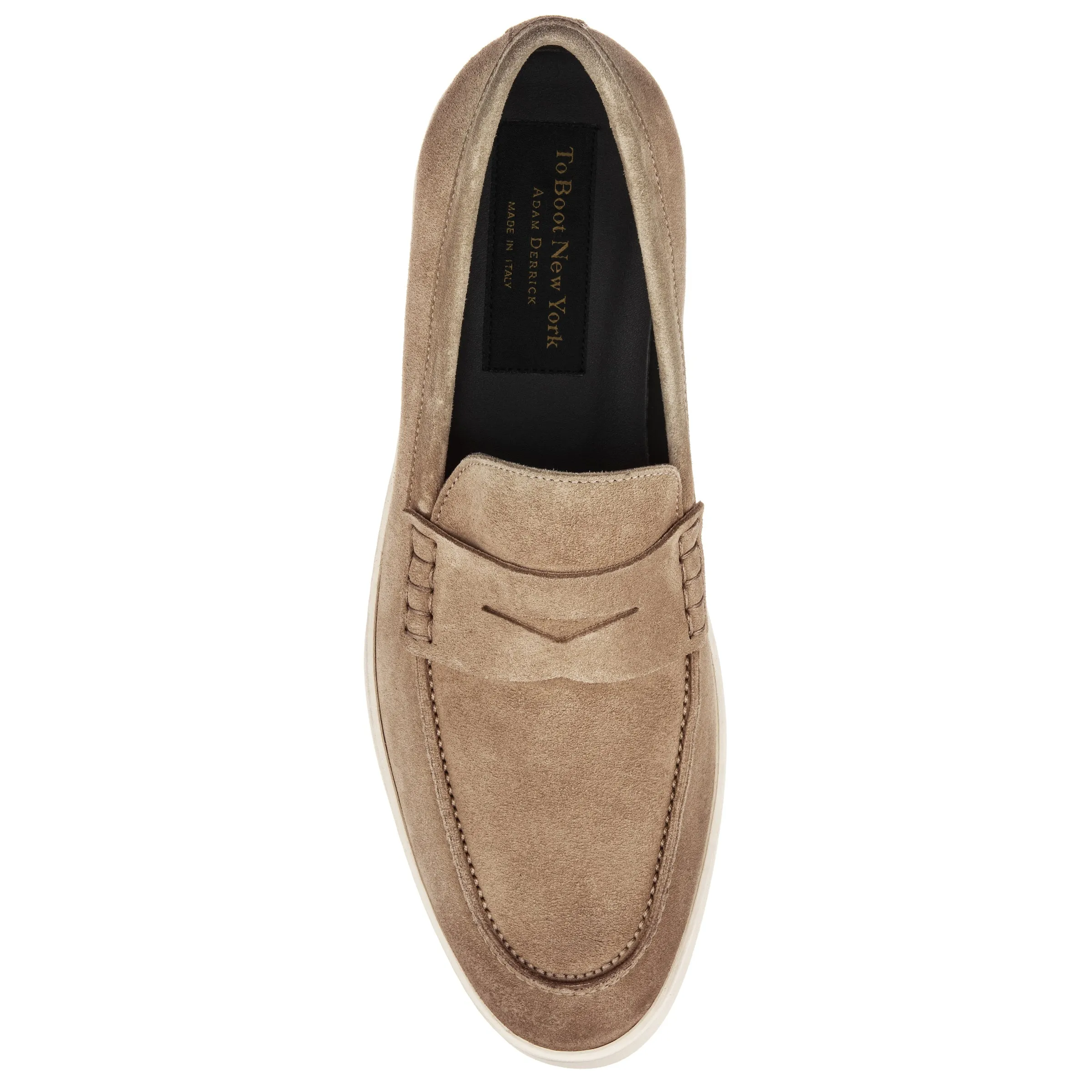 Voss Taupe Suede Penny Loafer