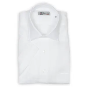 White Linen Short Sleeve Shirt