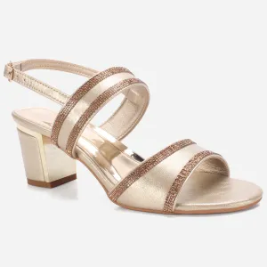 Women "CHAPIN" Shimmery Open Toe Sandals