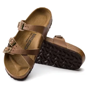 Women's Birkenstock Franca Oiled Leather Color: Tobacco Brown (MEDIUM/NARROW WIDTH)