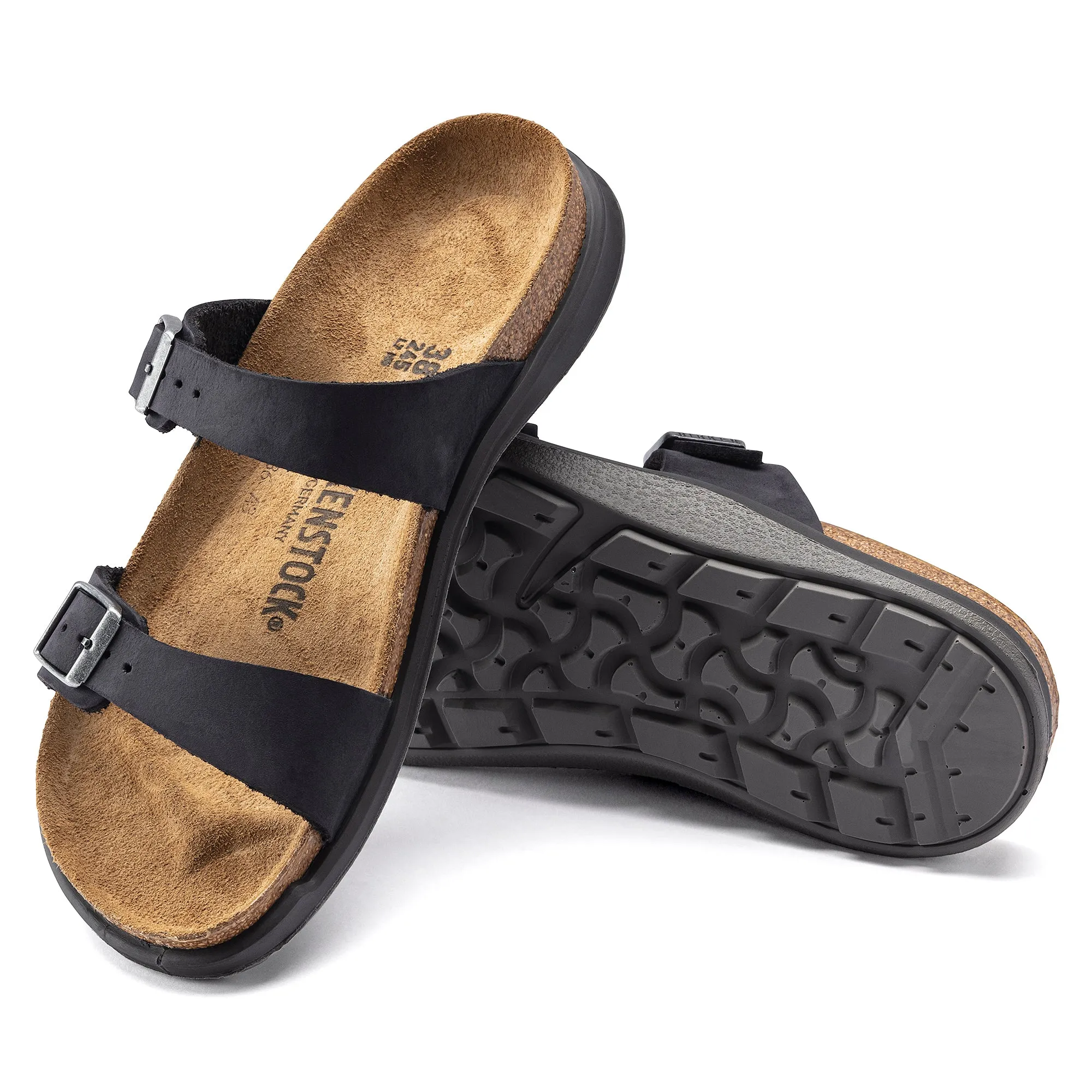 Women's Birkenstock Sierra Oiled Leather Color: Black (MEDIUM/NARROW WIDTH)