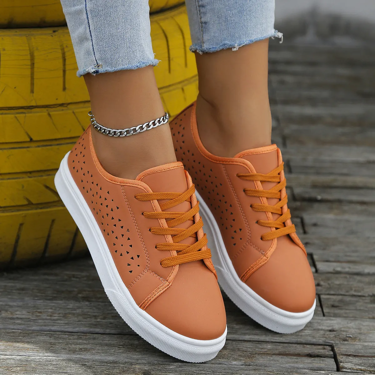 Womens Lace-up Walking Shoes