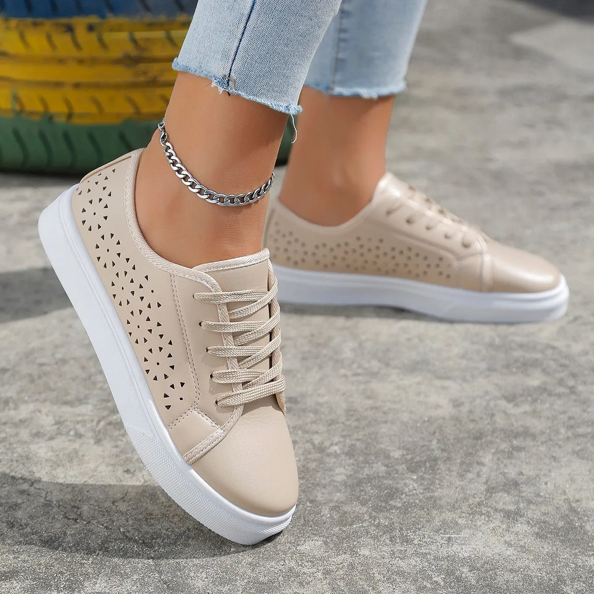 Womens Lace-up Walking Shoes