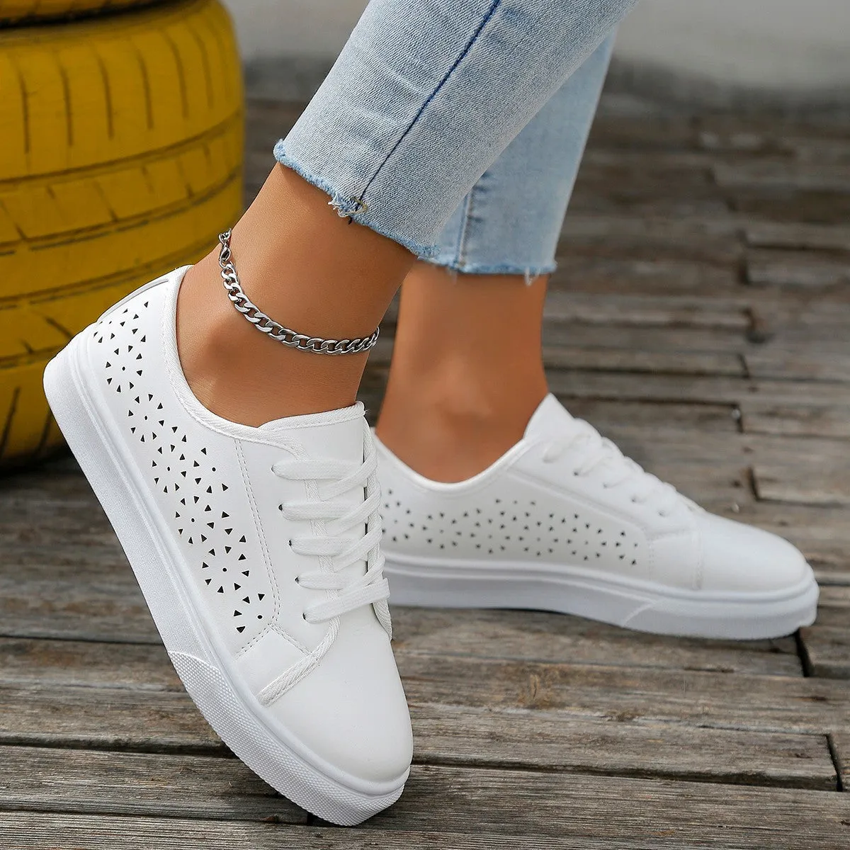 Womens Lace-up Walking Shoes