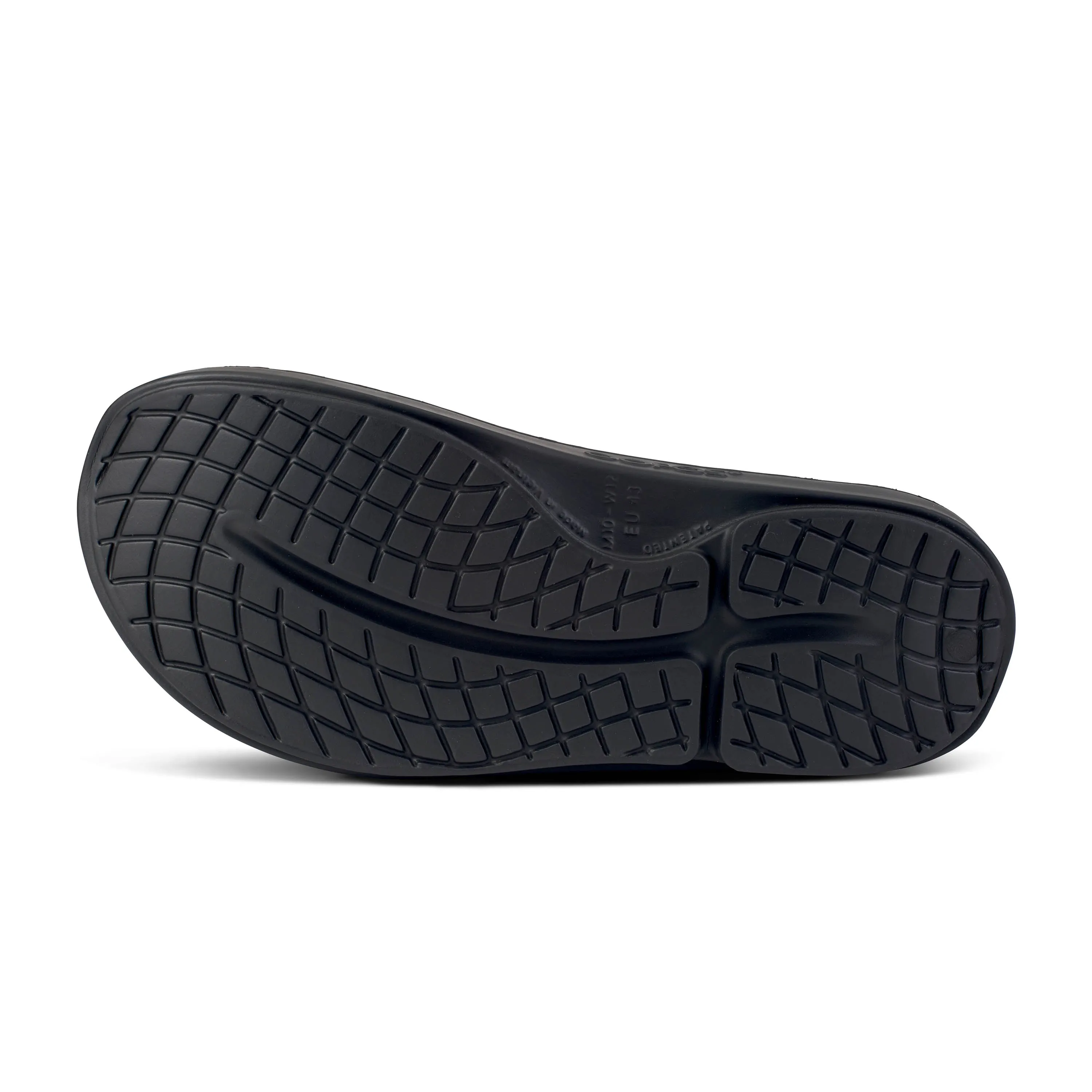 Women's Oofos OOahh Sport Slide Sandal Color: Black White