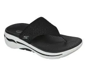 Womens Skechers Go Walk Arch Fit Flip Flop - Weekender - 140221-BKW Black