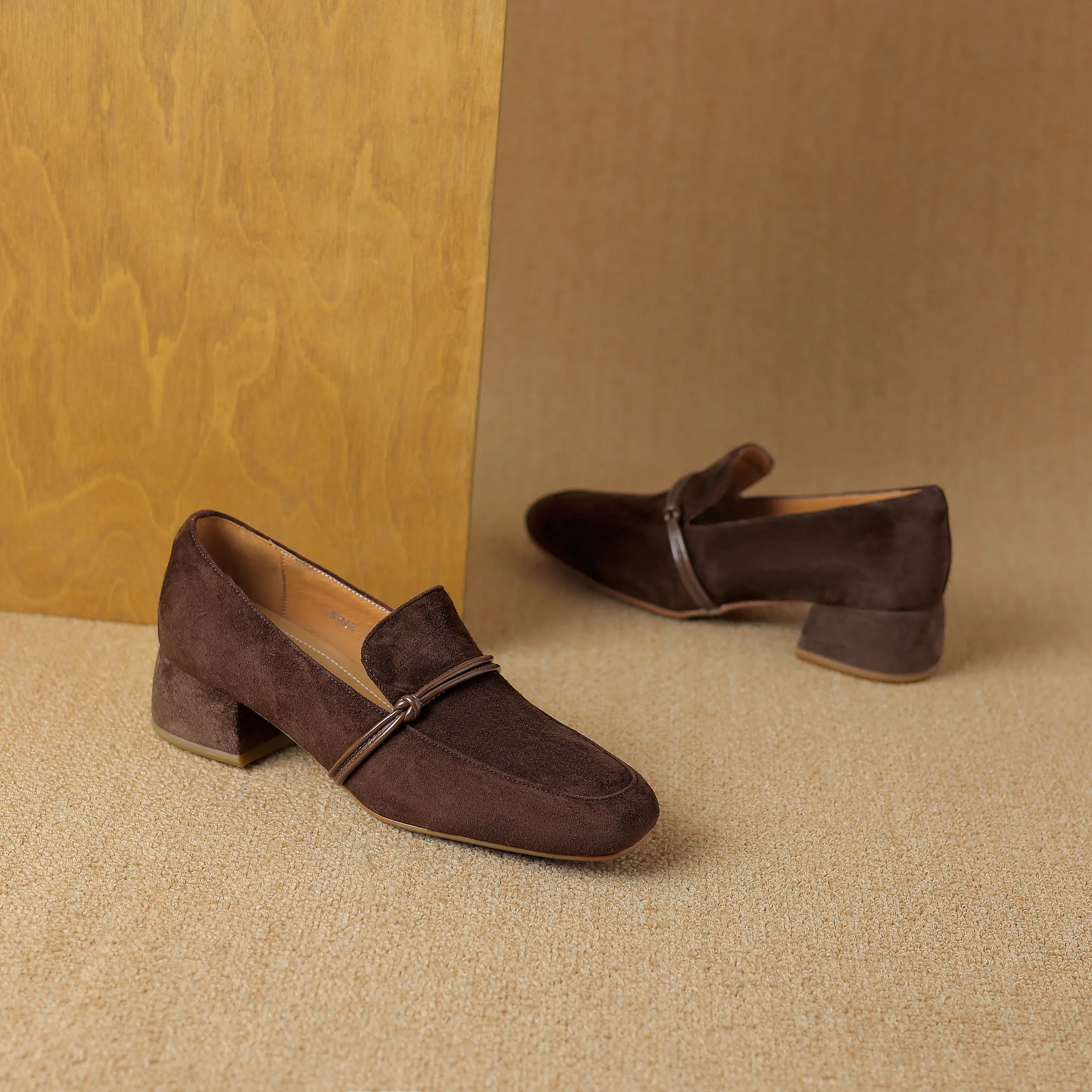 Women's Suede Leather Handmade Loafers "SuedeCraft Luxora"