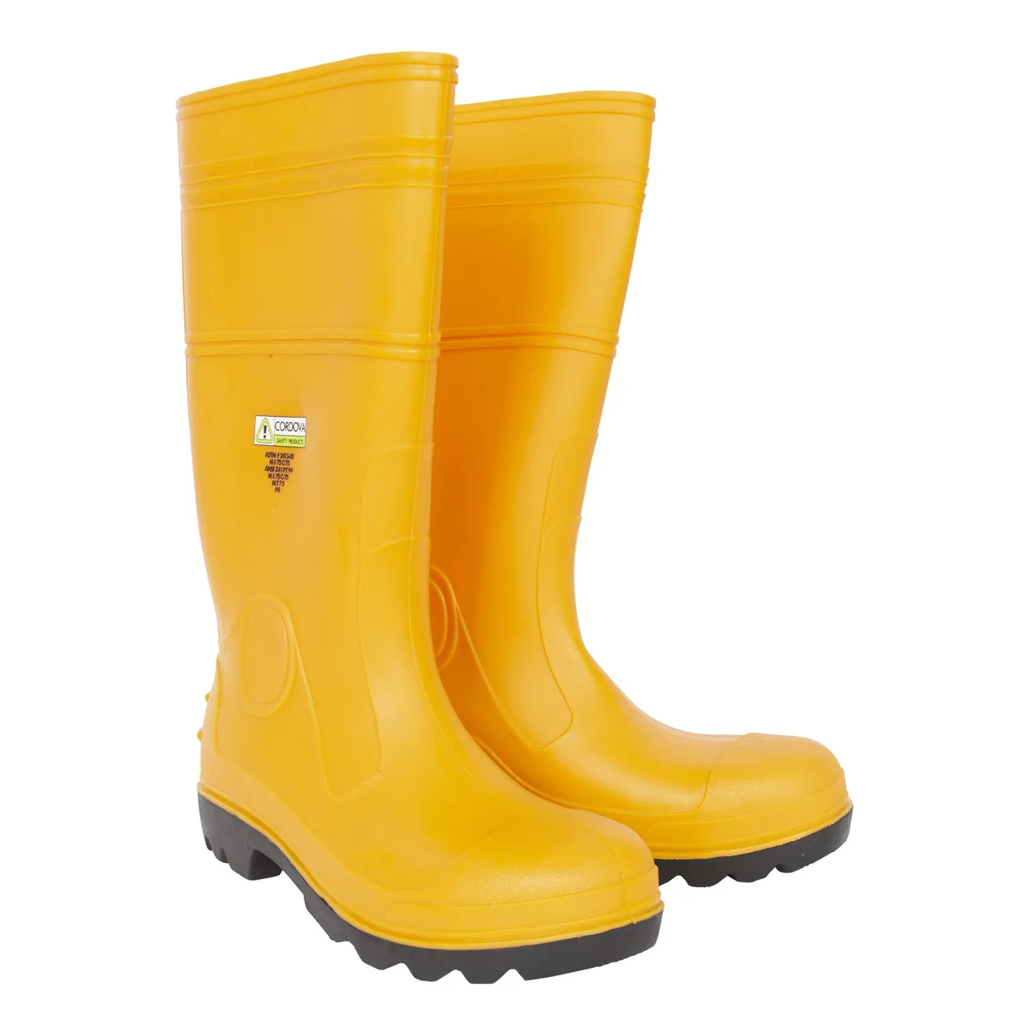 Yellow Steel Toe PVC Work Boots